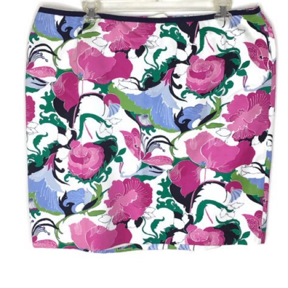 Talbots Skirt Floral Lined Women 22WP Petite NWT
